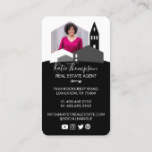 Modernes Zuhause Beruflich Real Anwesen Agent Foto Visitenkarte (Rückseite)