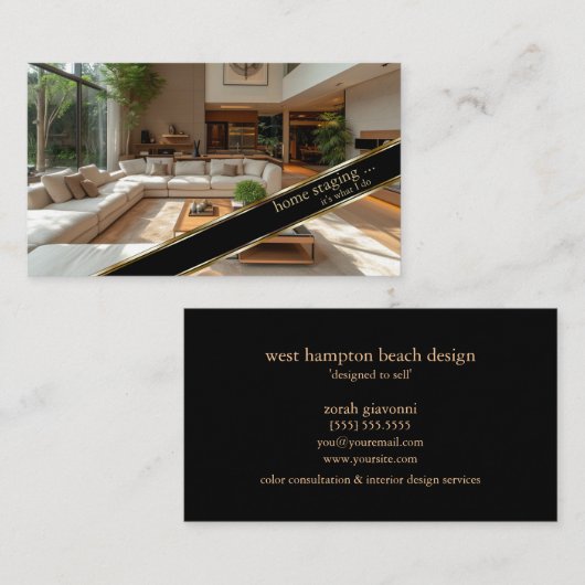 Modernes Zuhause-Decorator Visitenkarte (Vorne/Hinten)