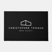 Modernes Zuhause-Logo auf Black Realtor, Architekt Fußmatte (Vorderseite)