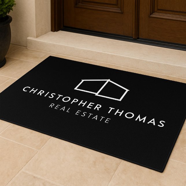 Modernes Zuhause-Logo auf Black Realtor, Architekt Fußmatte (Von Creator hochgeladen)