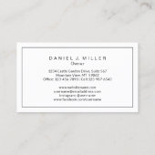 Modernes Zuhause-Logo-Monogramm-Minimalistisches Visitenkarte (Rückseite)