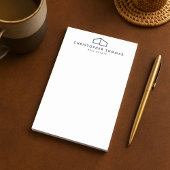 Modernes Zuhause-Logo Navy Blue Real Anwesen, Real Post-it Klebezettel