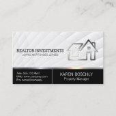 Modernes Zuhause-Logo | Real Anwesen | Eigenschaft Visitenkarte (Vorderseite)