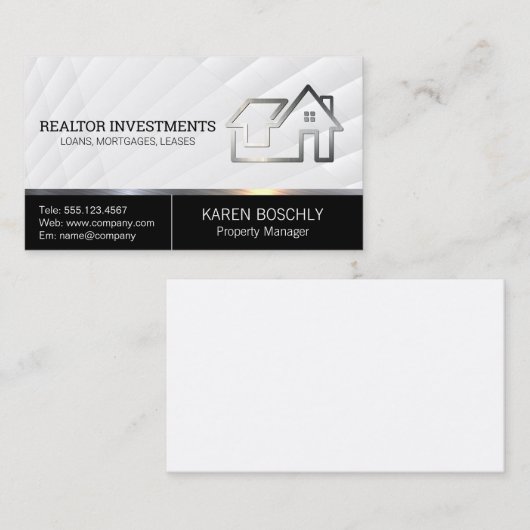 Modernes Zuhause-Logo | Real Anwesen | Eigenschaft Visitenkarte (Vorne/Hinten)
