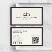 Modernes Zuhause-Logo Real Anwesen Elfenbeinfarben Visitenkarte