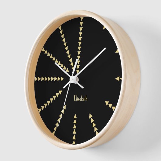 Modernes Zuhause-Office-Dekor mit schwarzem Gold-N Uhr (Winkel)