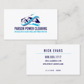 Modernes Zuhause-Power-Waschlogo Visitenkarte (Vorne/Hinten)