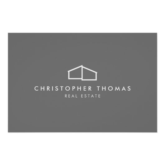 Modernes Zuhause Realtor-Logo-Download Poster (Vorderseite)