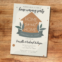 Modernes Zuhause Sweet Zuhause House Erwärmung Par Einladung