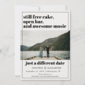 Modernes Zurückgestellt Ändern Sie das Foto Datum Save The Date (Vorderseite)