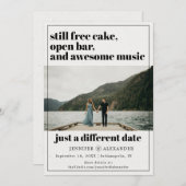 Modernes Zurückgestellt Ändern Sie das Foto Datum Save The Date (Vorne/Hinten)