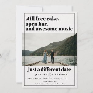 Modernes Zurückgestellt Ändern Sie das Foto Datum Save The Date