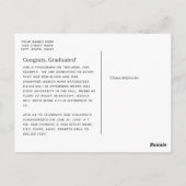 Modernes Zwei Absolventen Gemeinsames Abschluss Fo Postkarte (Rückseite)
