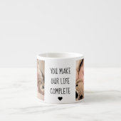 Modernes Zwei-Foto | Sie machen unser Leben zu ein Espressotasse (Vorderseite)