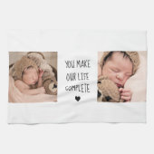 Modernes Zwei-Foto | Sie machen unser Leben zu ein Geschirrtuch (Horizontal)