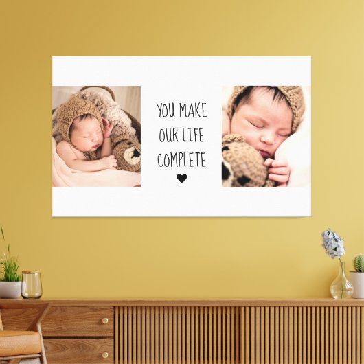 Modernes Zwei-Foto | Sie machen unser Leben zu ein Leinwanddruck (Insitu (Wohnzimmer))