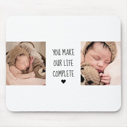Modernes Zwei-Foto | Sie machen unser Leben zu ein Mousepad (Vorne)