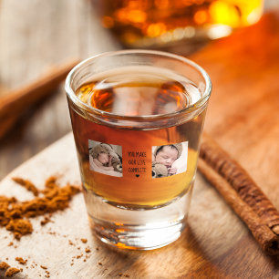 Modernes Zwei-Foto   Sie machen unser Leben zu ein Schnapsglas