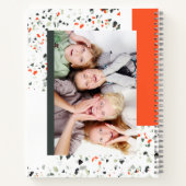 Modernes Zwei Foto Terrazzo Personalisierter Name Notizblock (Rückseite)