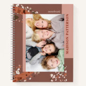 Modernes Zwei Foto Terrazzo Personalisierter Name Notizblock (Vorderseite)