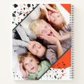 Modernes Zwei Foto Terrazzo Personalisierter Name Notizblock (Rückseite)