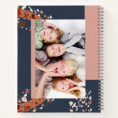 Modernes Zwei Foto Terrazzo Personalisierter Name Notizblock (Rückseite)