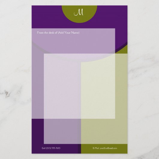 Modernes Zwei-Tone Briefpapier (Vorderseite)