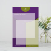 Modernes Zwei-Tone Briefpapier (Stehend Vorderseite)