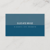 Modernes, zweifarbiges Blau Visitenkarte (Vorderseite)