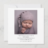 Modernes zweiseitiges Foto-Godmatervorschlag Einladung (Rückseite)