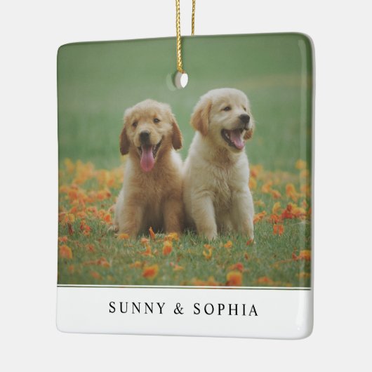 Modernes, zweiseitiges Foto Keramikornament (Links)