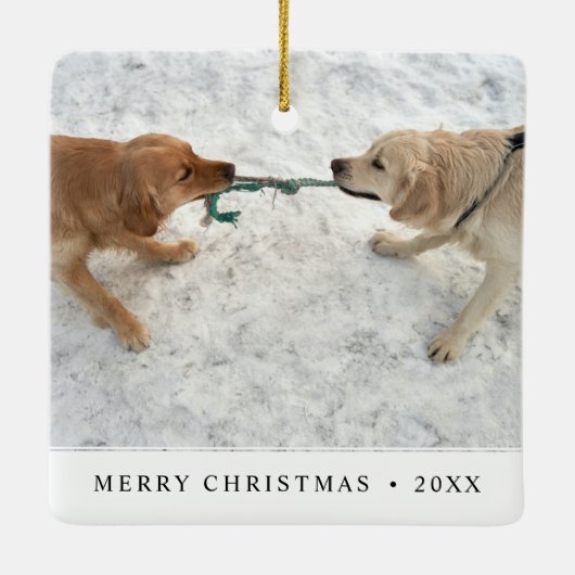 Modernes, zweiseitiges Foto Keramikornament (Rückseite)