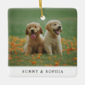 Modernes, zweiseitiges Foto Keramikornament (Vorderseite)