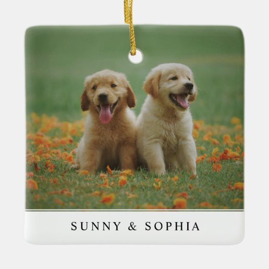 Modernes, zweiseitiges Foto Keramikornament (Vorderseite)