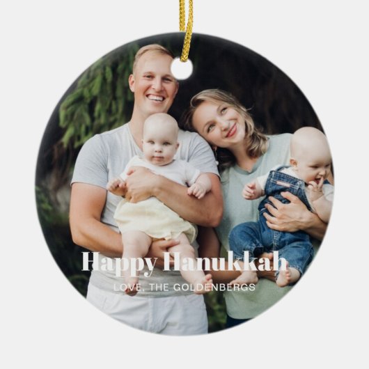 Modernes zweiseitiges Foto mit doppelseitigem Sond Keramik Ornament (Vorne)