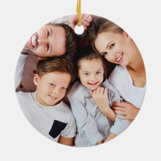 Modernes zweiseitiges Foto mit doppelseitigem Sond Keramik Ornament (Hinten)