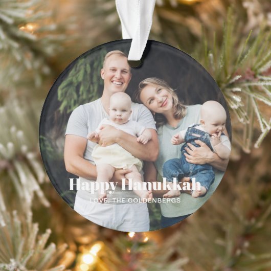 Modernes zweiseitiges Foto mit doppelseitigem Sond Ornament (Baum)