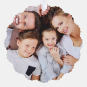 Modernes zweiseitiges Foto mit doppelseitigem Sond Ornament Karte (Rückseite)