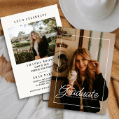 Modernes zweisprachiges Foto-Magazin für den Absch Einladung