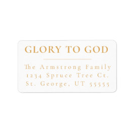 ModernGold Religious Christmas Return Address Adressaufkleber