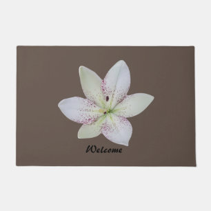 ModernGolden-rayed Lilie-Blume, Personalisierter T Fußmatte