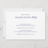    ModernGraduation Party Foto Collage Einladung (Rückseite)