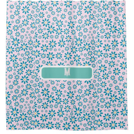 ModernIndividualisierte Daisy-Blume Duschvorhang (Vorderseite)