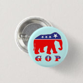 Modernisierter GOP-Elefant Button (Vorne & Hinten)