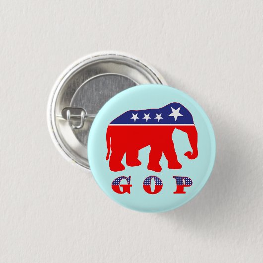 Modernisierter GOP-Elefant Button (Vorne & Hinten)