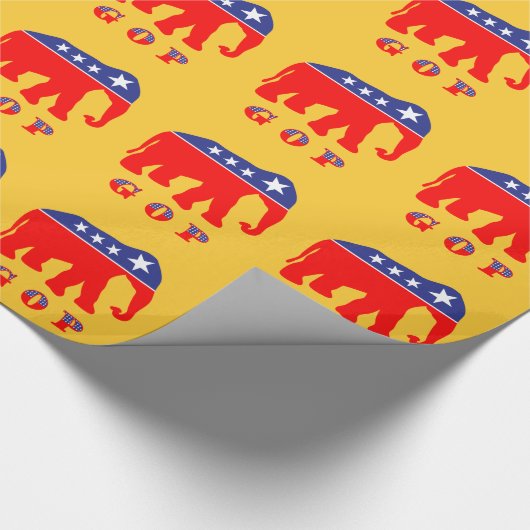Modernisierter GOP-Elefant Geschenkpapier (Ecke)