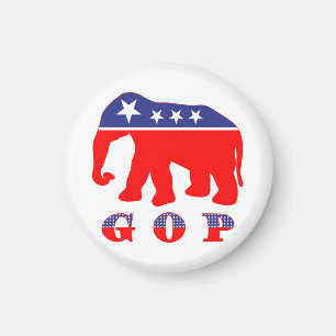 Modernisierter GOP-Elefant Magnet