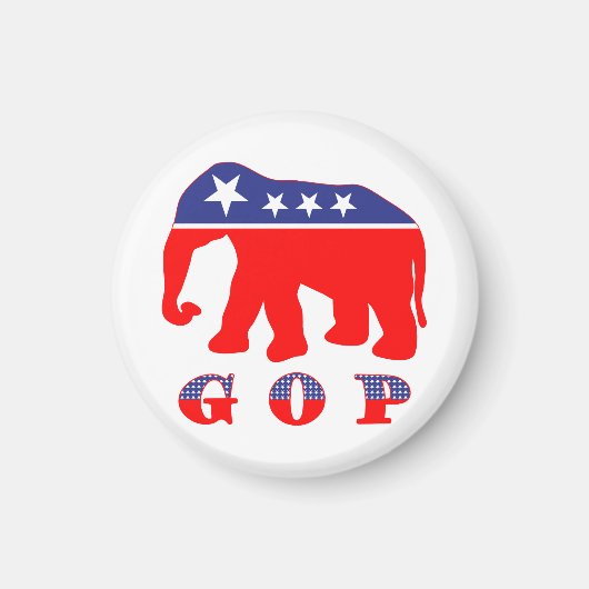 Modernisierter GOP-Elefant Magnet (Vorne)