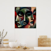 Modernismus, Abstrakt, Kunst, Poster (Küche)