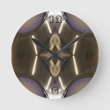 Modernist Chrome Contemporary Designer Clock